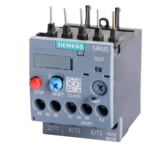 Relé de sobrecarga 5,5…8,0 A térmico para protección de motores tamaño S00, clase 10 para montar en contactor Circuito principal: atornillable circuito auxiliar: atornillable Rearme manual/automático, FABRICADO POR SIEMENS EN CHINA
